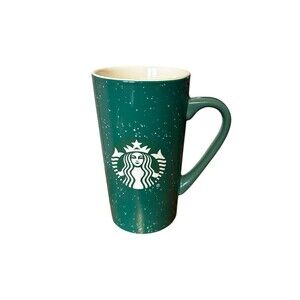 Starbucks 16oz Green speckled Tall Mermaid Ceramic Coffee Mug Classic Logo 2020
